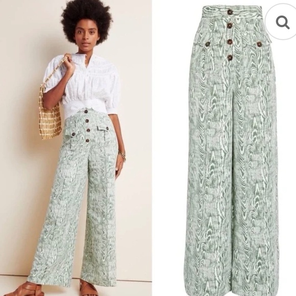 Anthropologie C/MEO Collective Energized Arbor Wide Leg Pants - Picture 2 of 8
